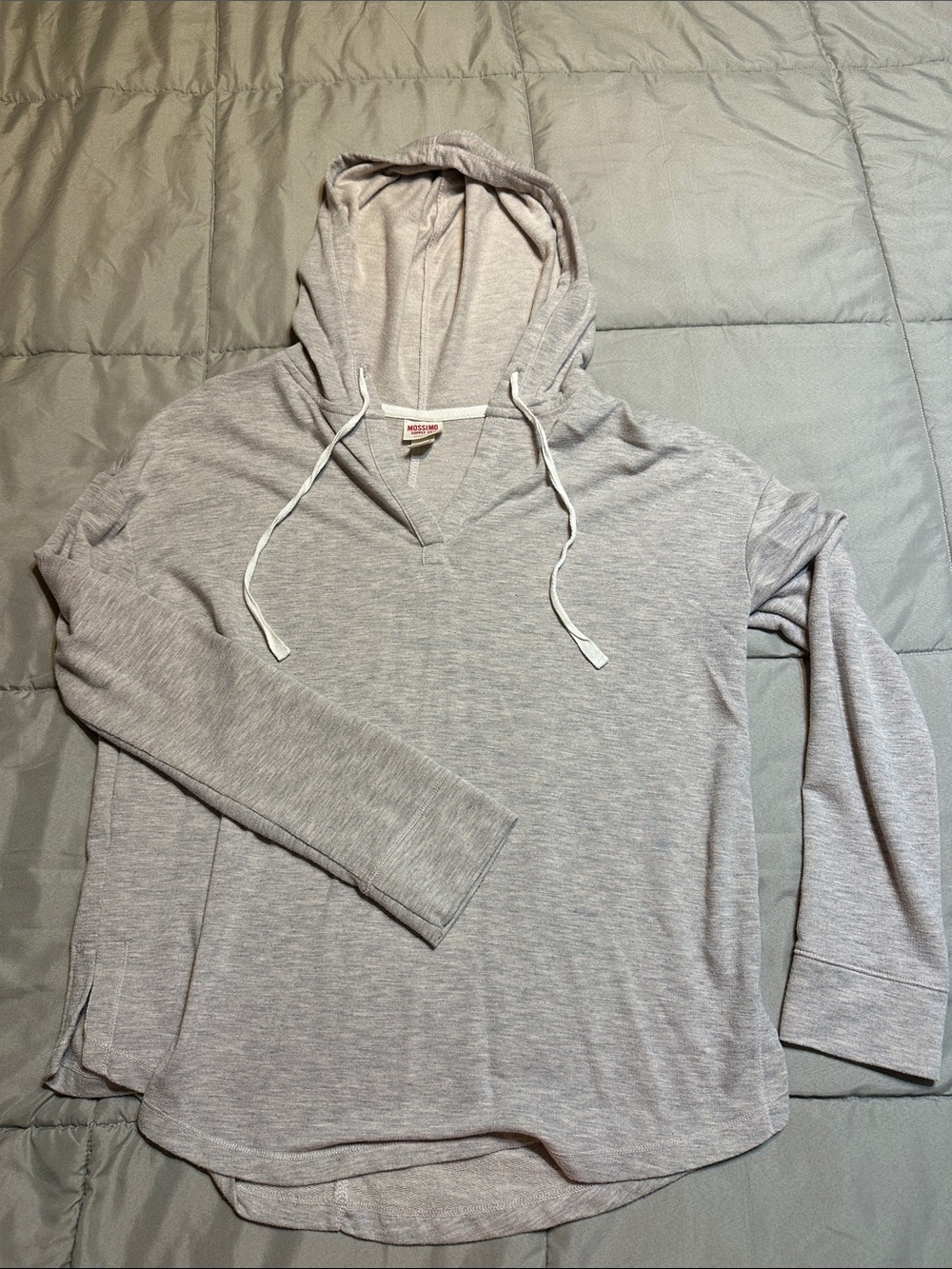 Light Gray Women’s Hooded Pullover Sweater